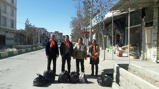 خیابان شهید چمران شهر شیروان پاکسازی شد
